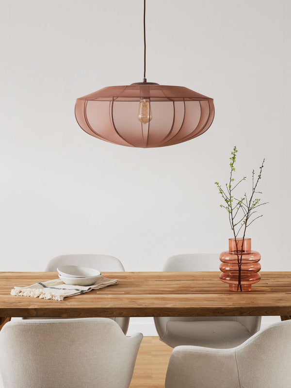 23.62 Inch Tulle Pendant Light - Red