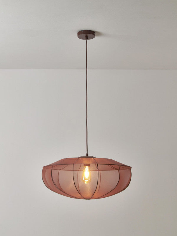 23.62 Inch Tulle Pendant Light - Red