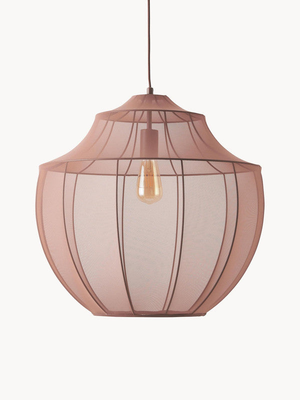 13.78 Inch Tulle Pendant Light - Red