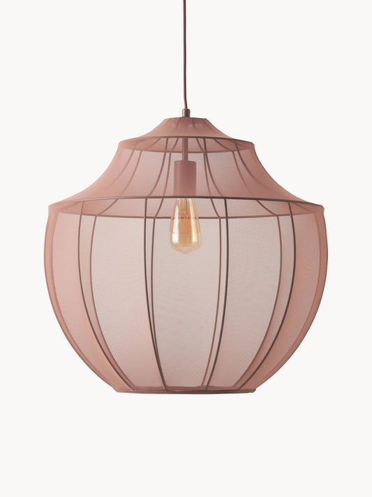 13.78 Inch Tulle Pendant Light - Red