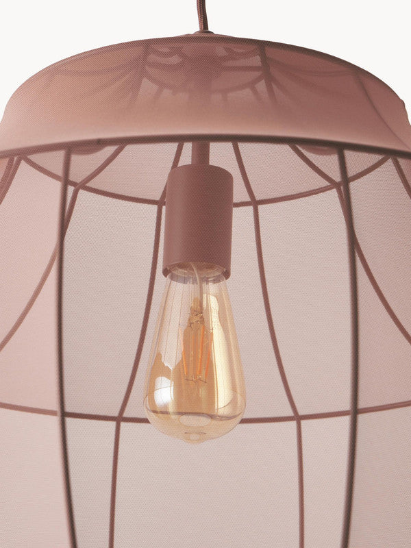 13.78 Inch Tulle Pendant Light - Red