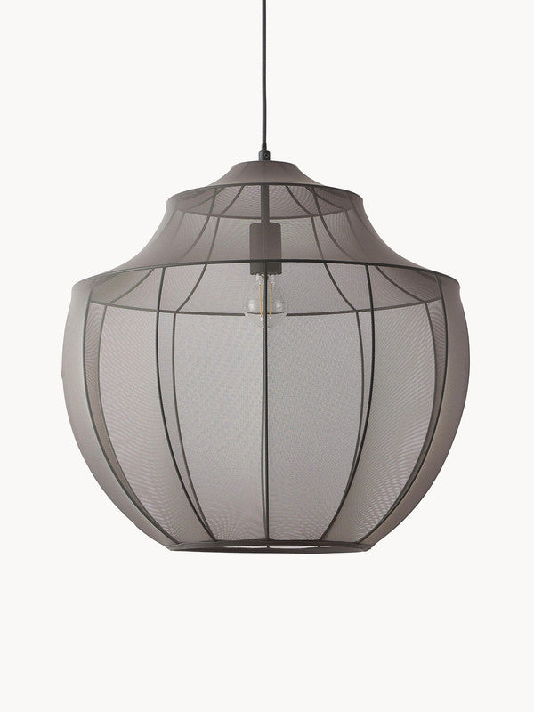 13.78 Inch Tulle Pendant Light - Gray