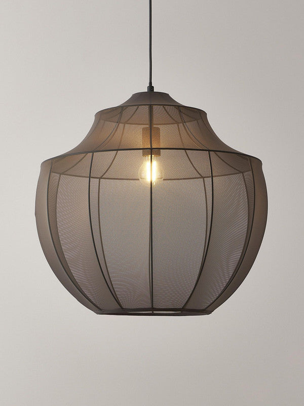 13.78 Inch Tulle Pendant Light - Gray