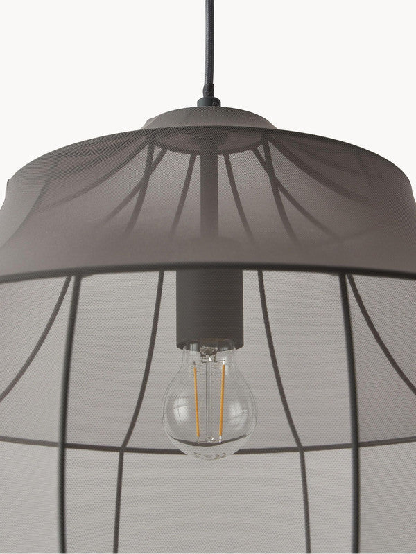 13.78 Inch Tulle Pendant Light - Gray