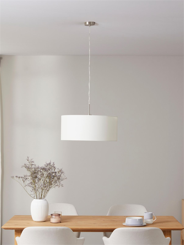 14.96 Inch Textile Pendant Light